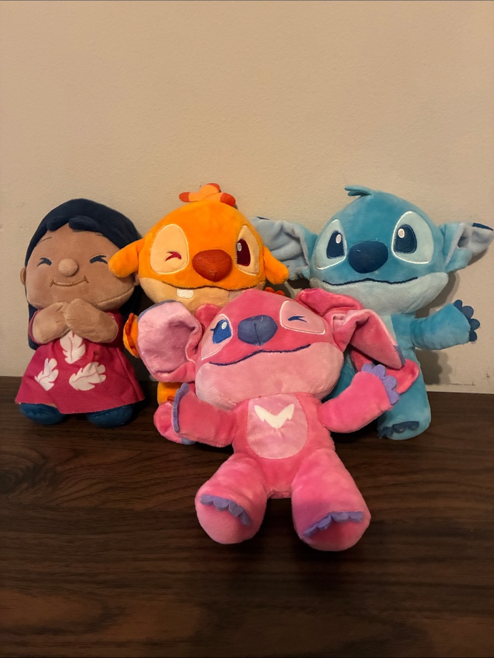 Disney Lilo & Stitch Plush Set - Pink, Blue, Orange, Brown